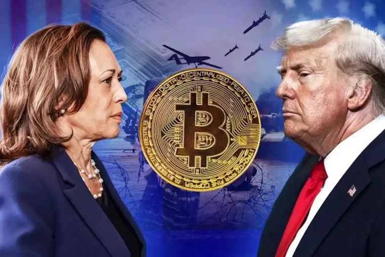 Trump Harris Bitcoin abd secimleri