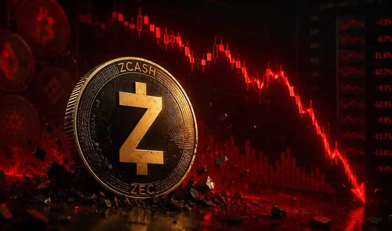 ZCash ZEC Crash kripto dusus