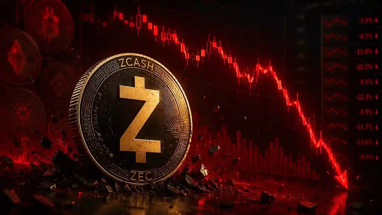 ZCash ZEC Crash kripto dusus