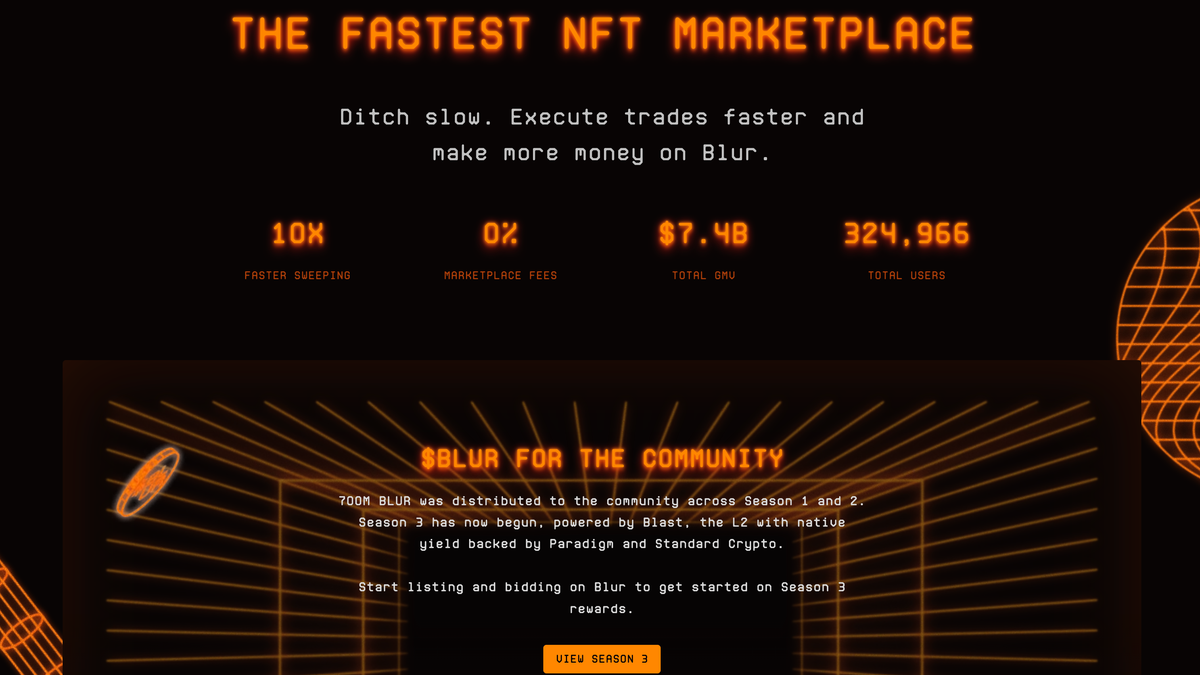 Ethereum NFT Pazarı Blur Kapanıyor: İşlem Hacminde %99 Düşüş!